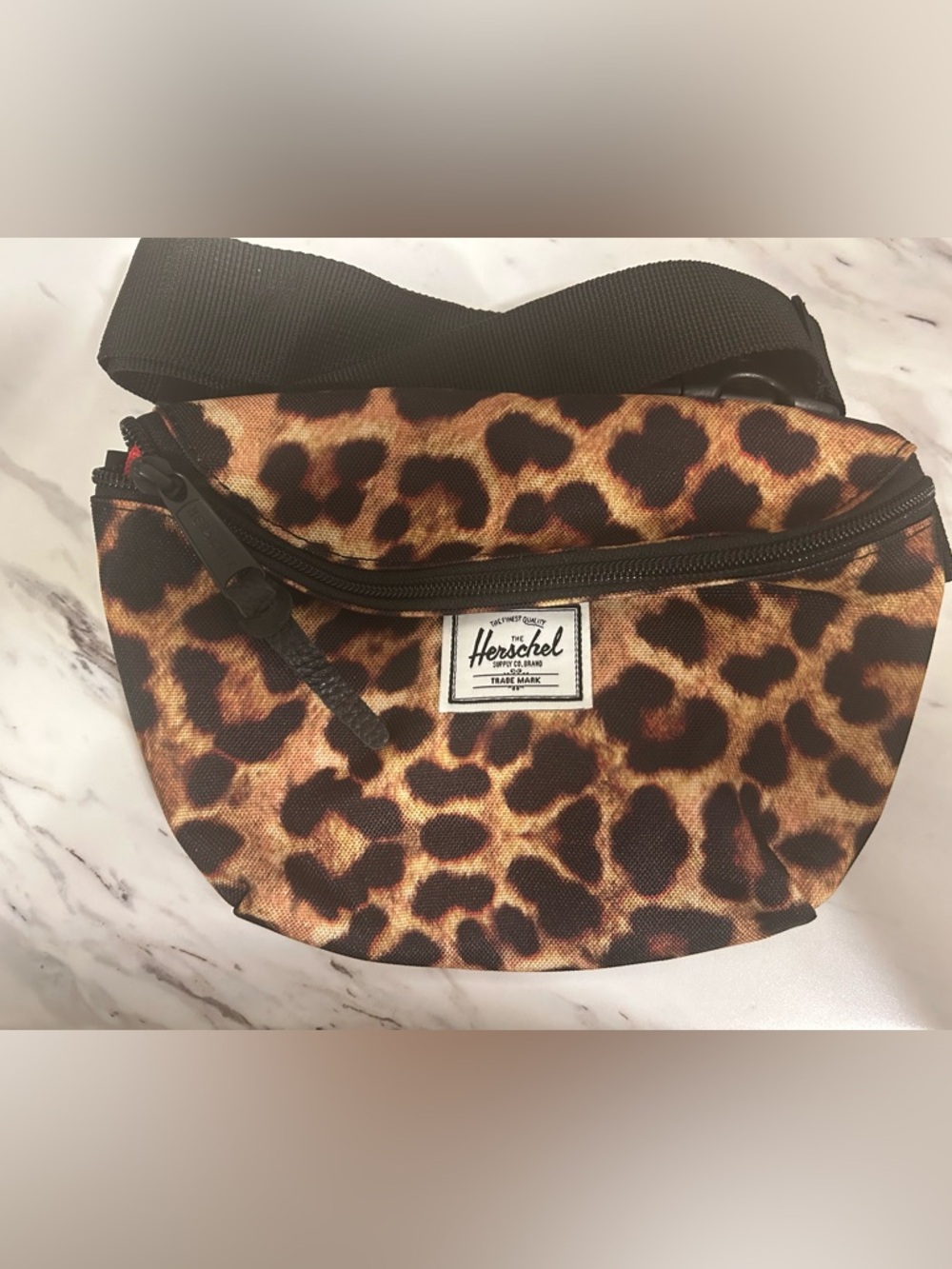 Herschel Supply Company Leopard Print Waist Bag with black strap